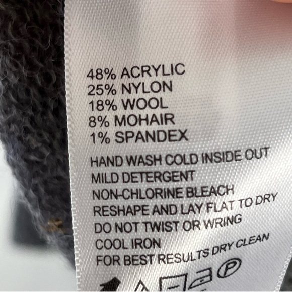 Tommy Bahama Open Front Cardigan Womens Size Medium Wool Mohair Blend Grey - Picture 3 of 11